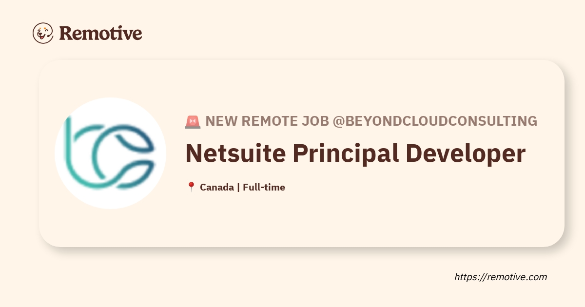 [Hiring] Netsuite Principal Developer Beyondcloudconsulting