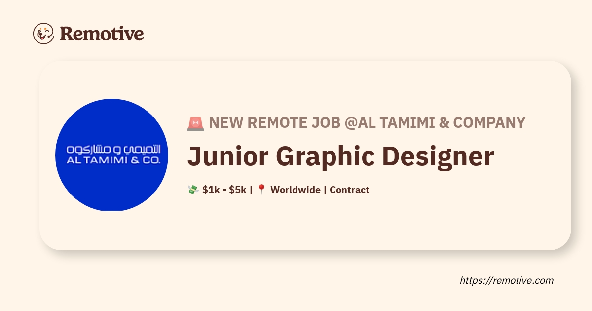 [Hiring] Junior Graphic Designer Al Tamimi & Company
