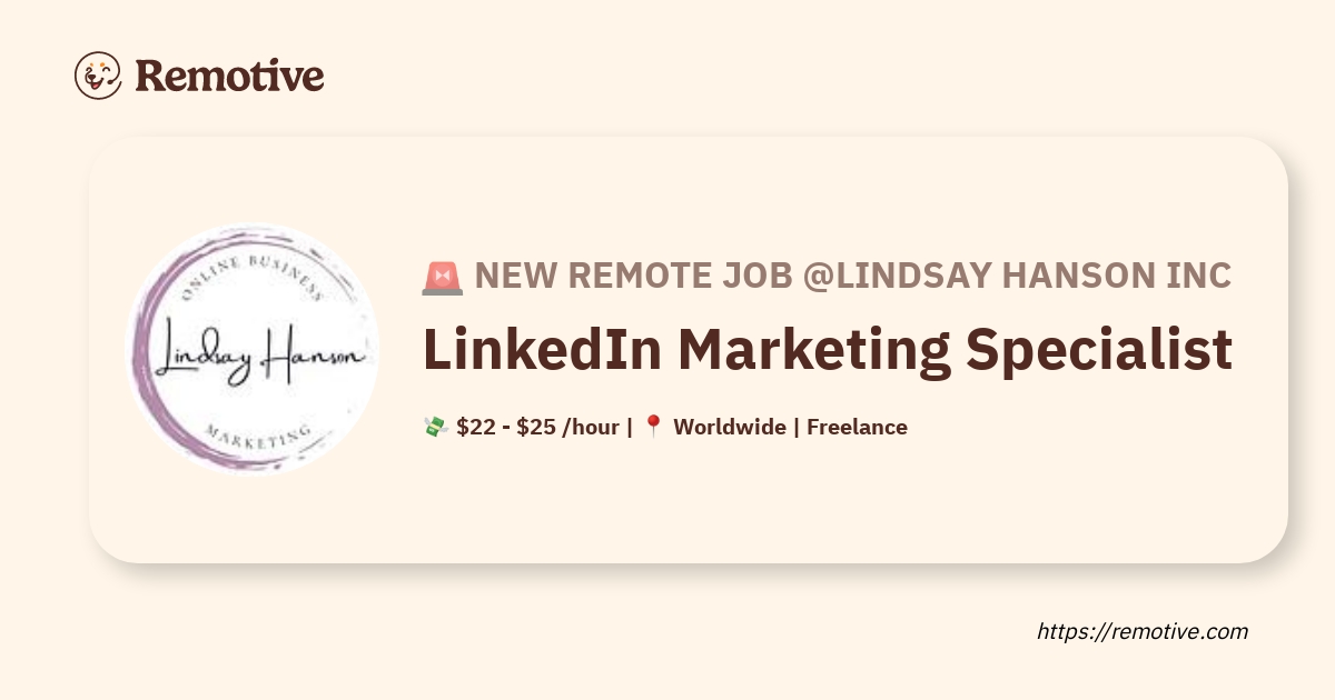 Remote Jobs in Linkedin Marketing