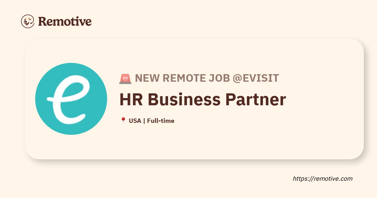[Hiring] HR Business Partner eVisit