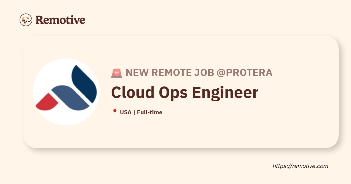 [Hiring] Cloud Ops Engineer Protera