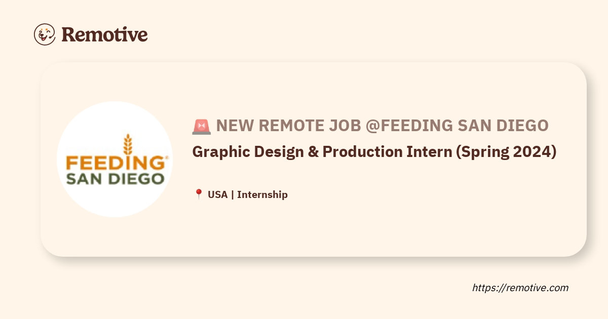 Hiring Graphic Design Production Intern Spring 2024 Feeding San   Meta Image