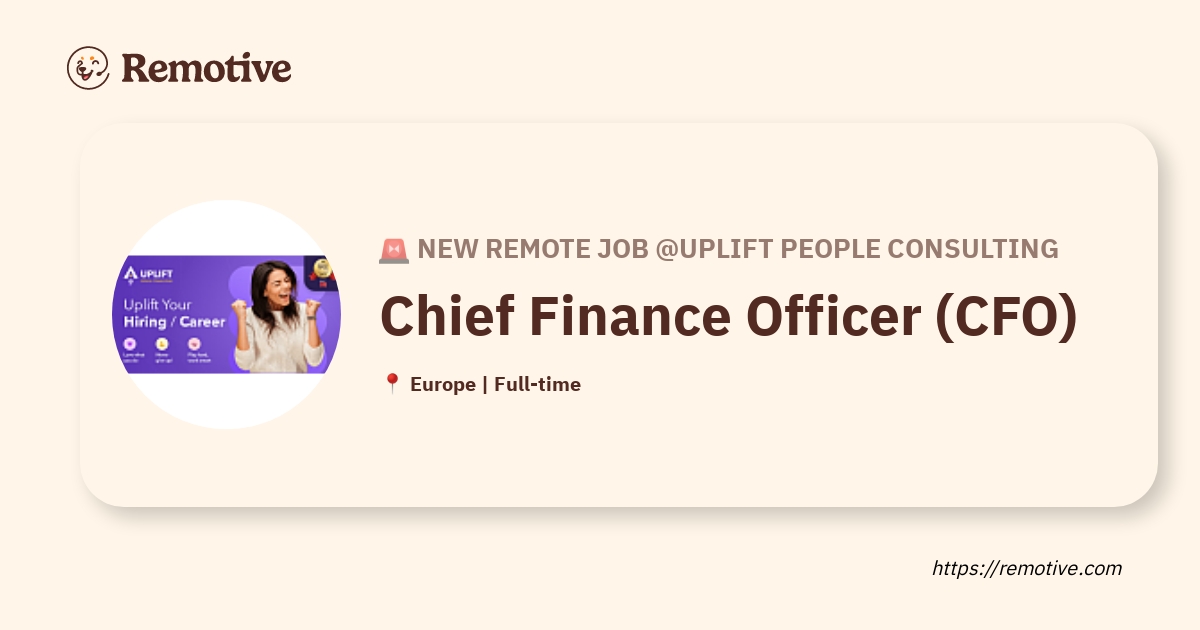 Hiring Chief Finance Officer CFO Uplift People Consulting