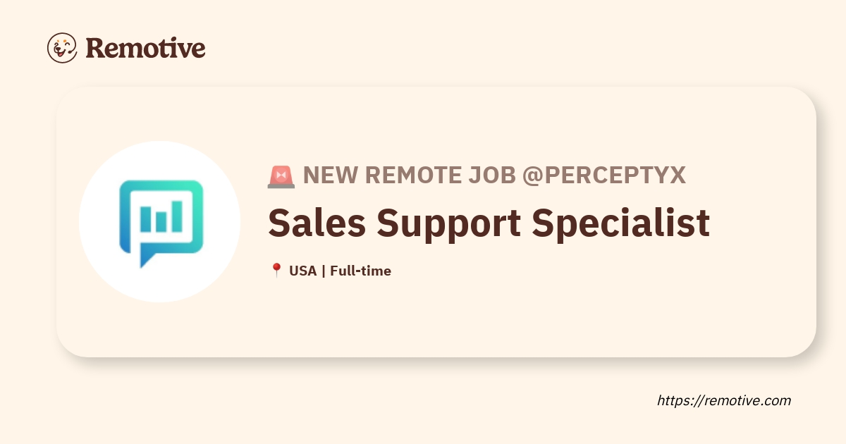 Hiring Sales Support Specialist Perceptyx   Meta Image