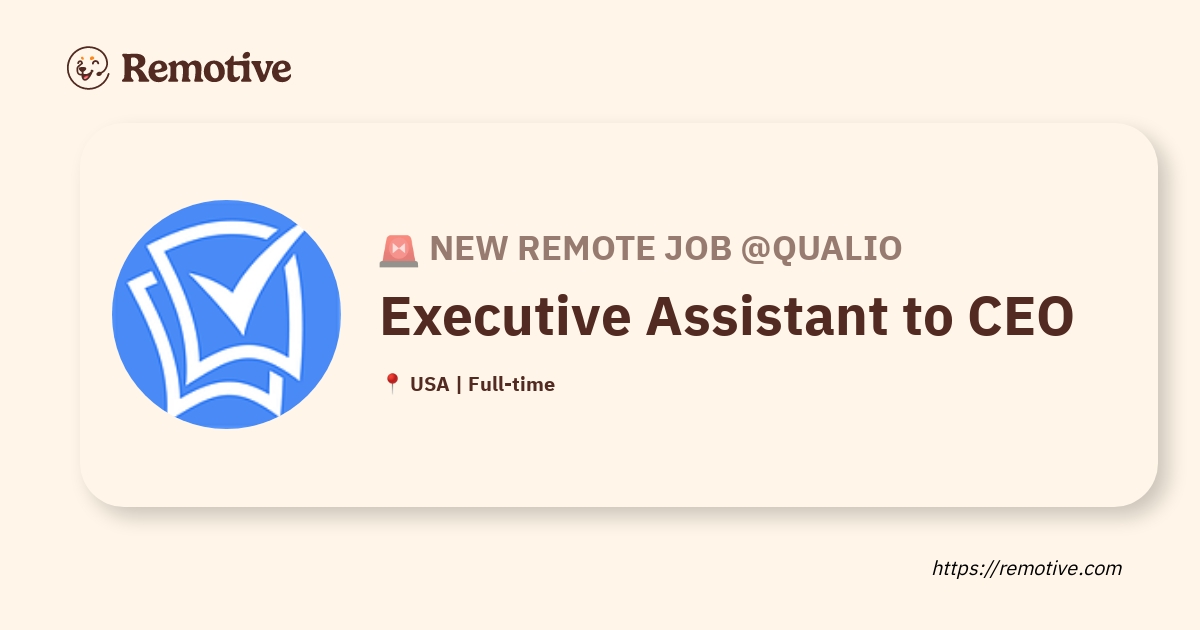 Hiring Executive Assistant To Ceo Qualio 1330