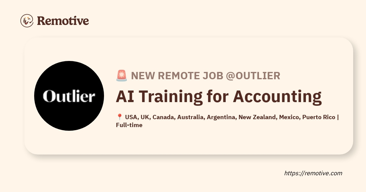 [Hiring] AI Training for Accounting Outlier