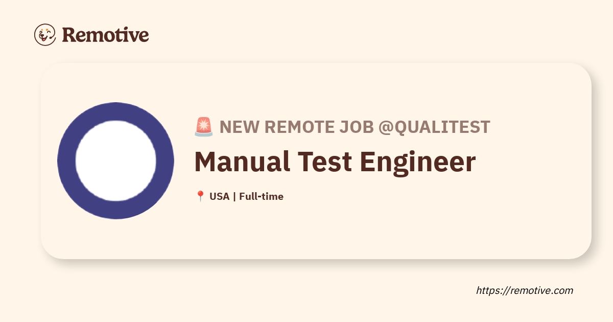 [Hiring] Manual Test Engineer @Qualitest