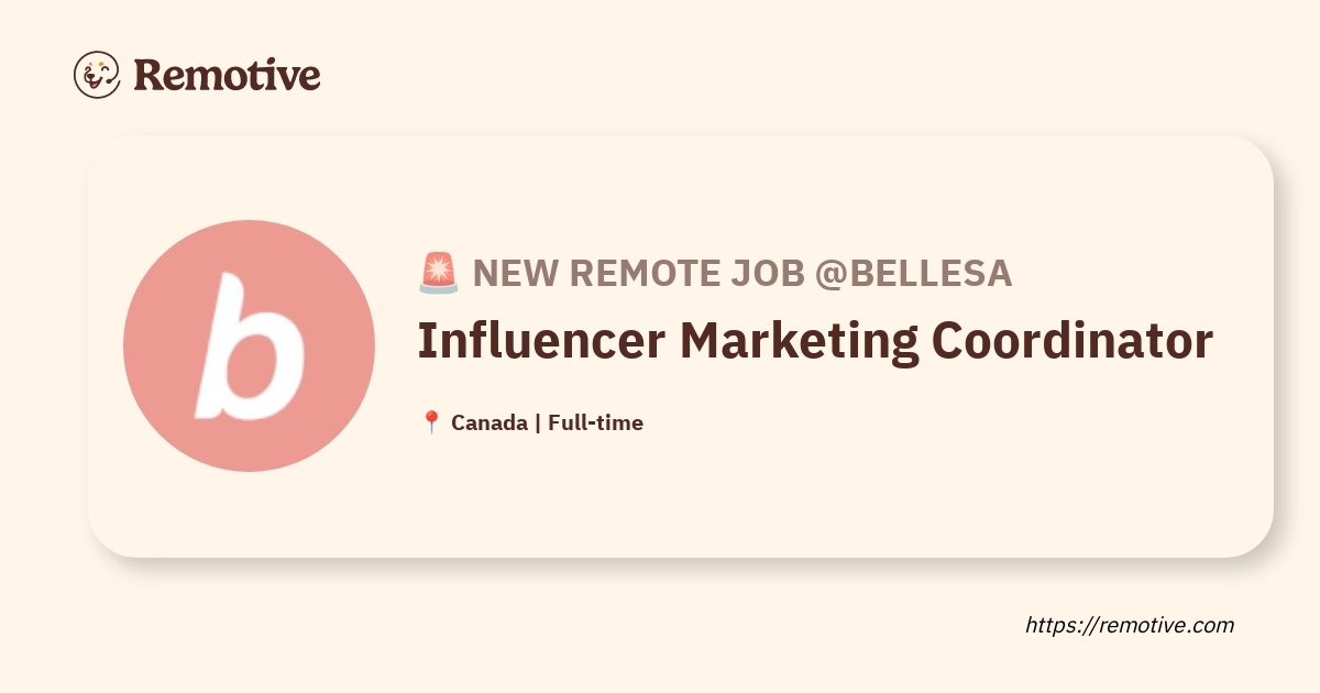 [Hiring] Influencer Marketing Coordinator @Bellesa