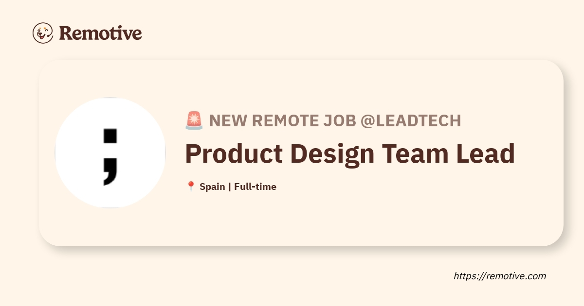 Product Design Team Lead