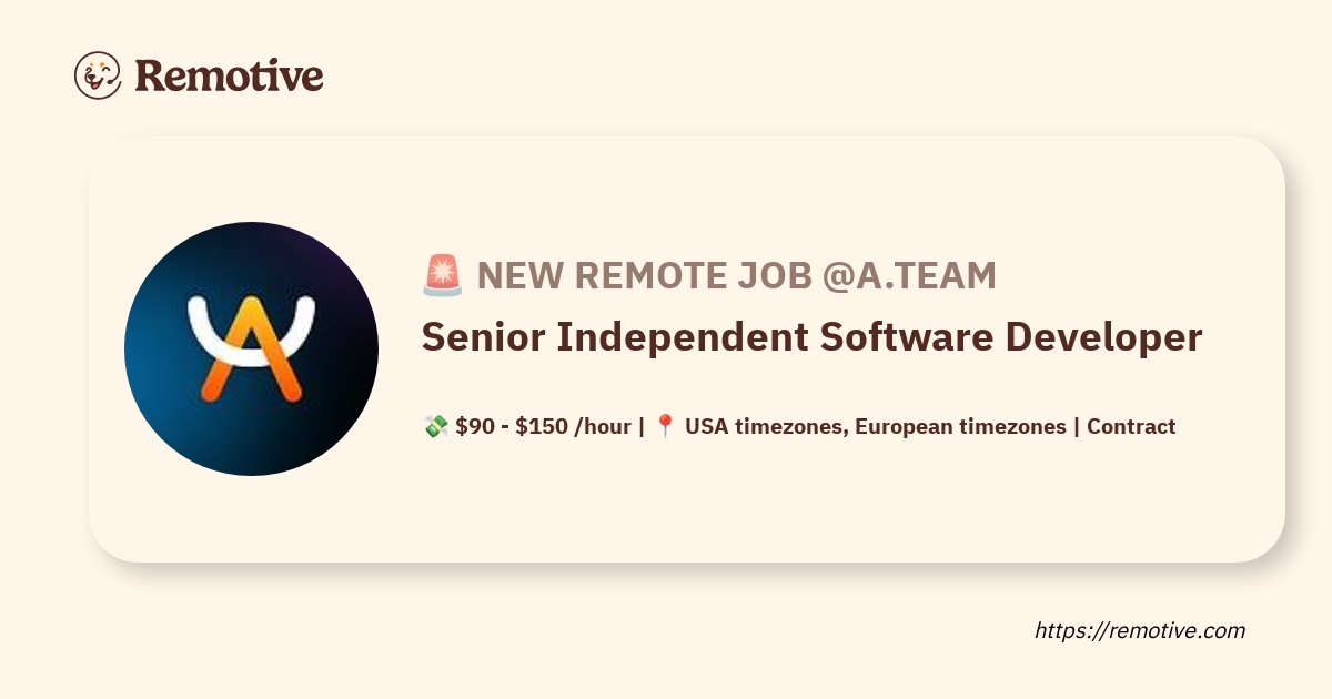 Senior Independent Software Developer