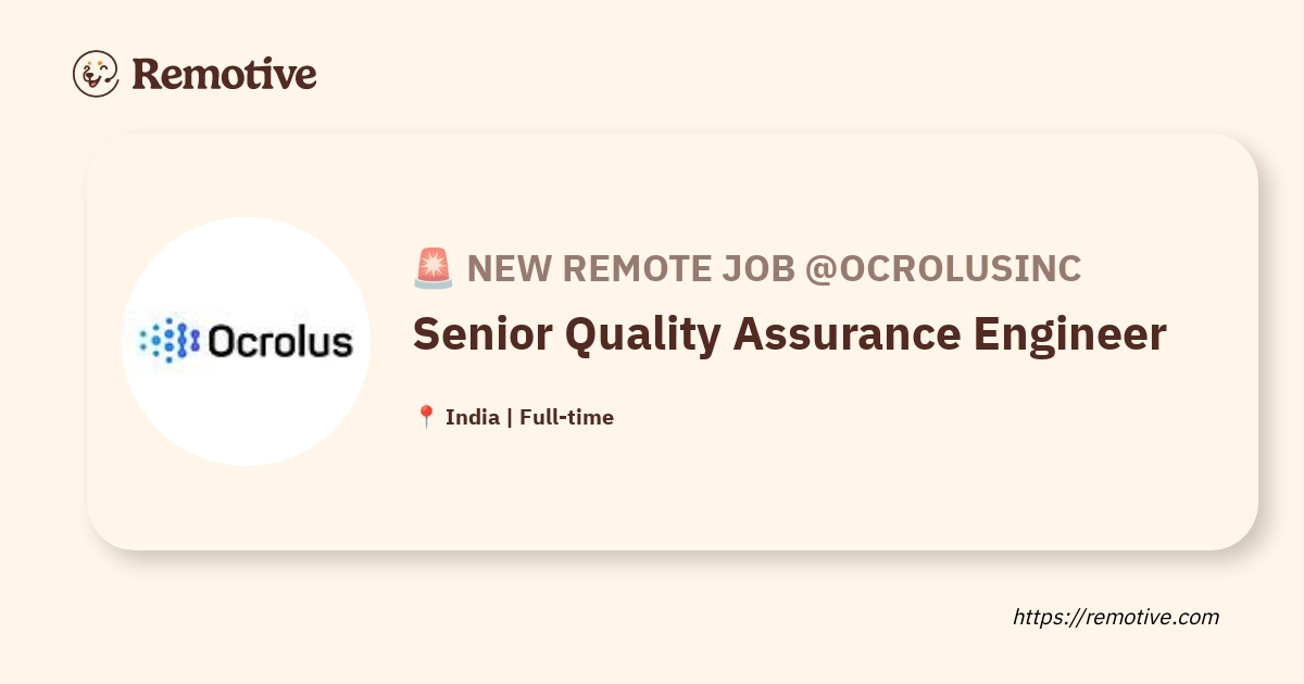 Senior Quality Assurance Engineer