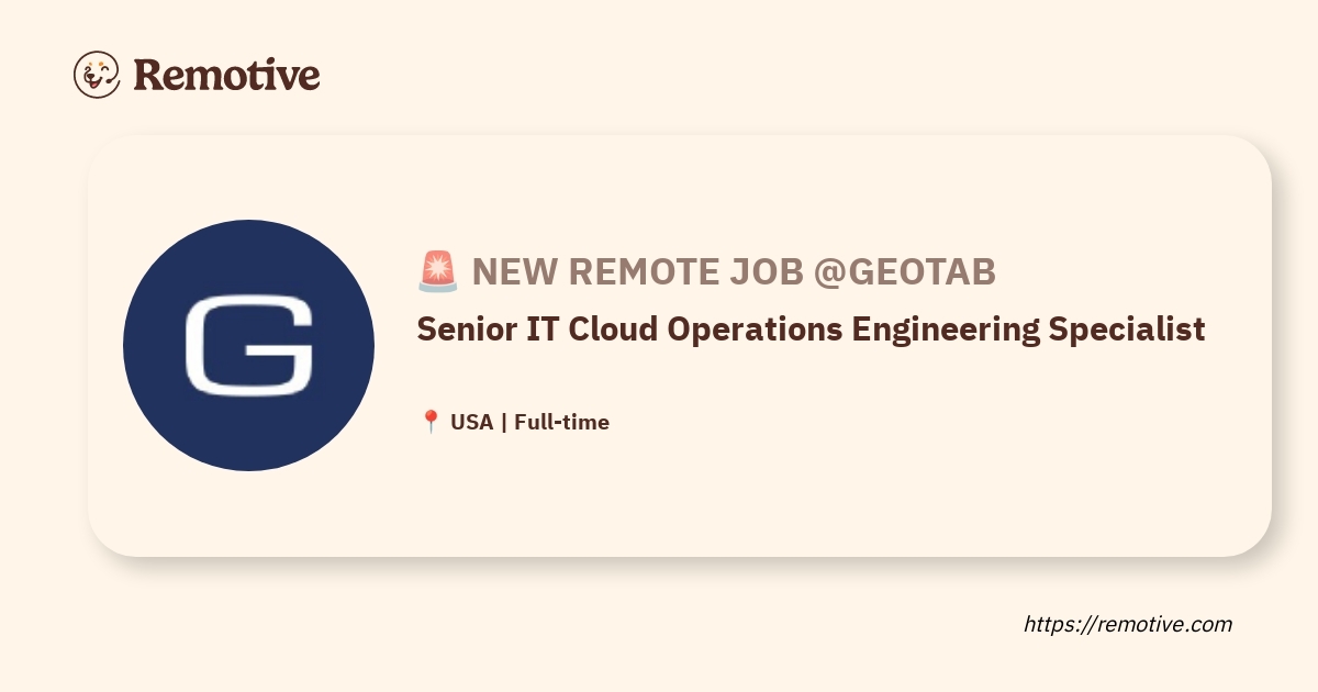 Senior IT Cloud Operations Engineering Specialist