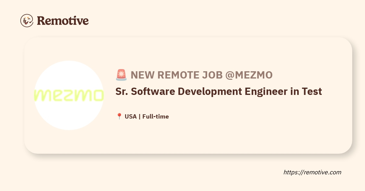 Sr. Software Development Engineer in Test