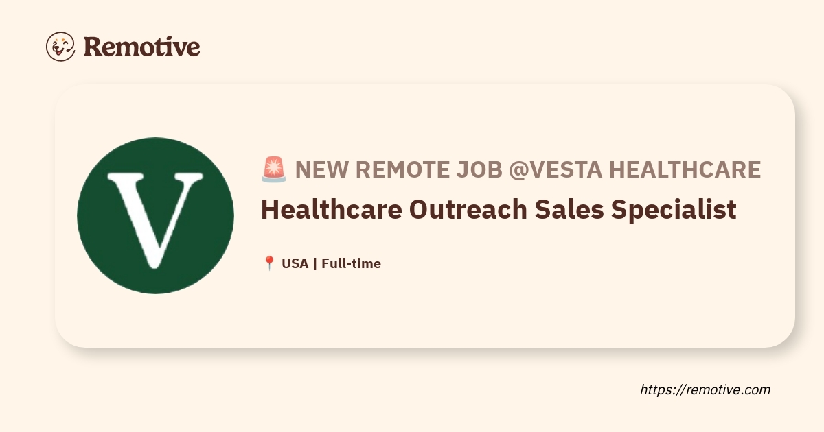 Healthcare Outreach Sales Specialist