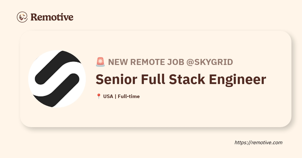 Senior Full Stack Engineer