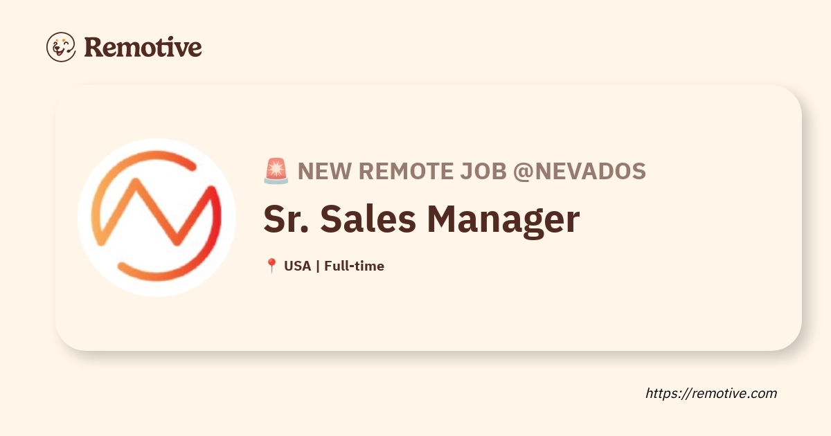 Sr. Sales Manager