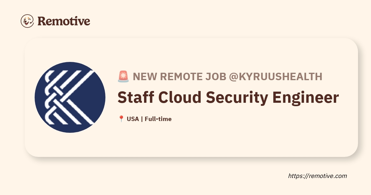 Staff Cloud Security Engineer