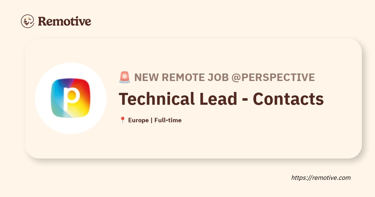 Technical Lead - Contacts