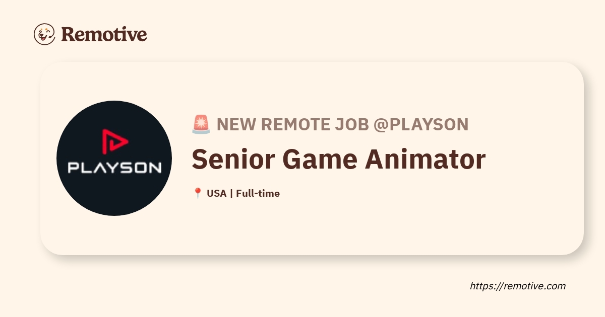 Senior Game Animator