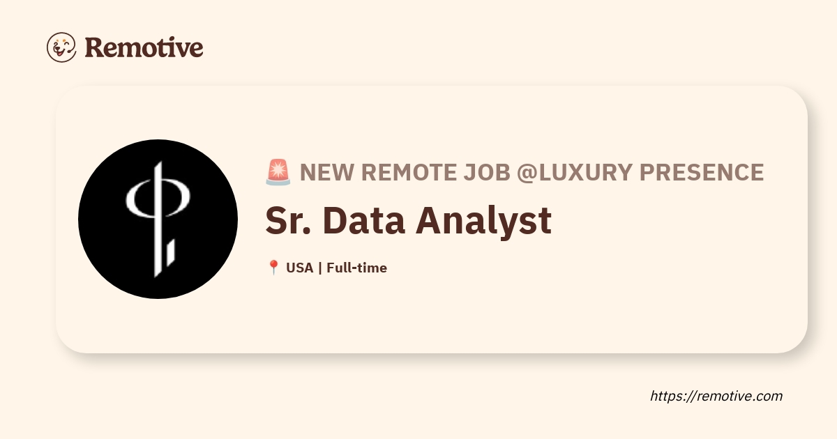 Sr. Data Analyst