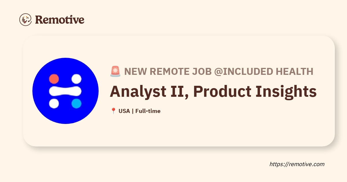 Analyst II, Product Insights