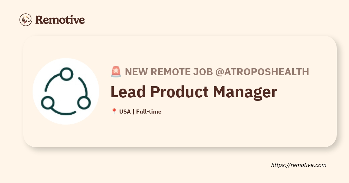 Lead Product Manager