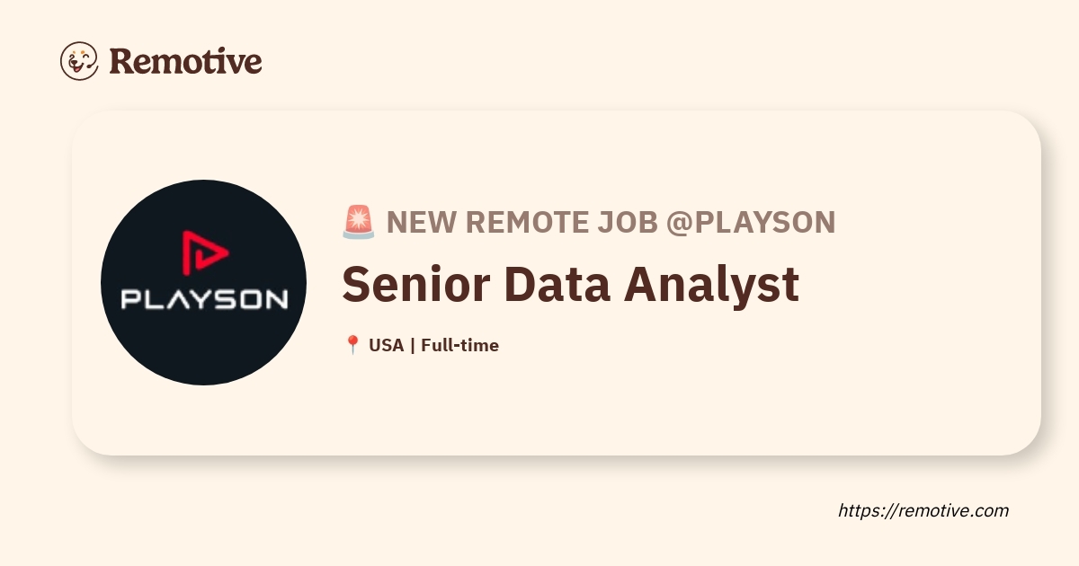 Senior Data Analyst