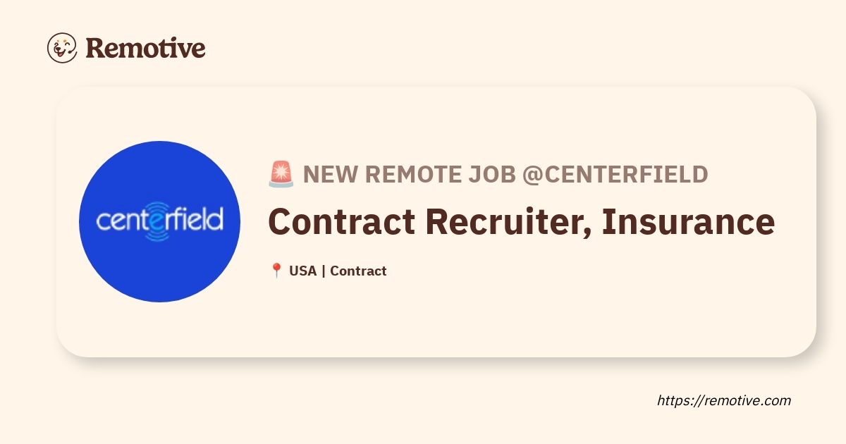 Contract Recruiter, Insurance