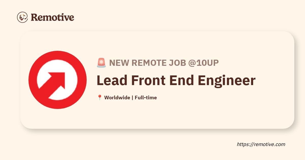 Lead Front End Engineer