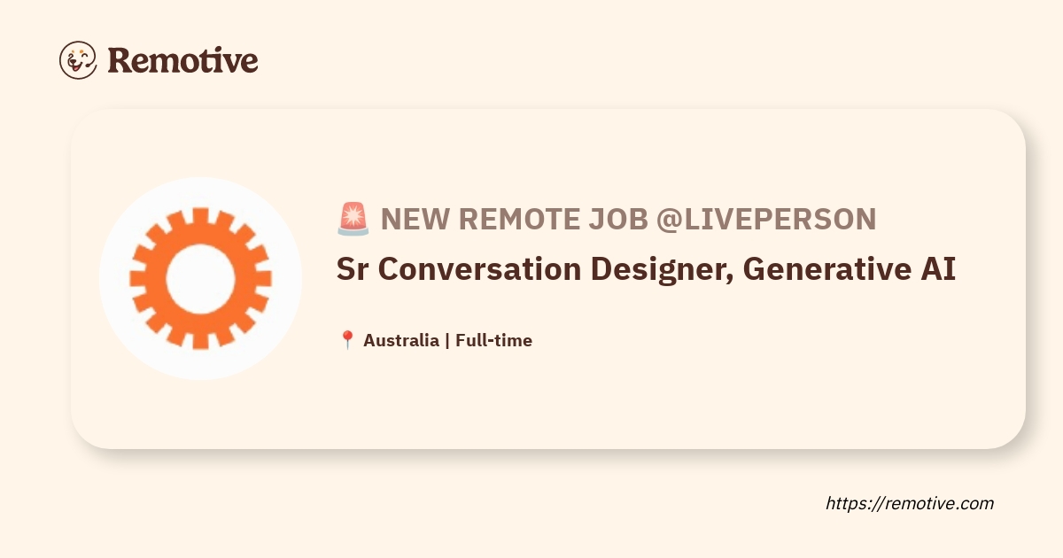 Sr Conversation Designer, Generative AI