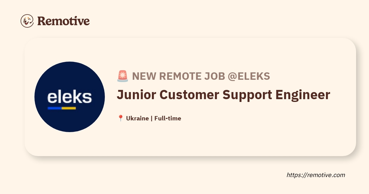 Junior Customer Support Engineer