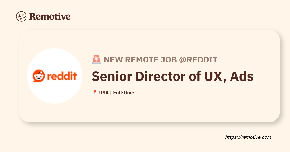 Senior Director of UX, Ads