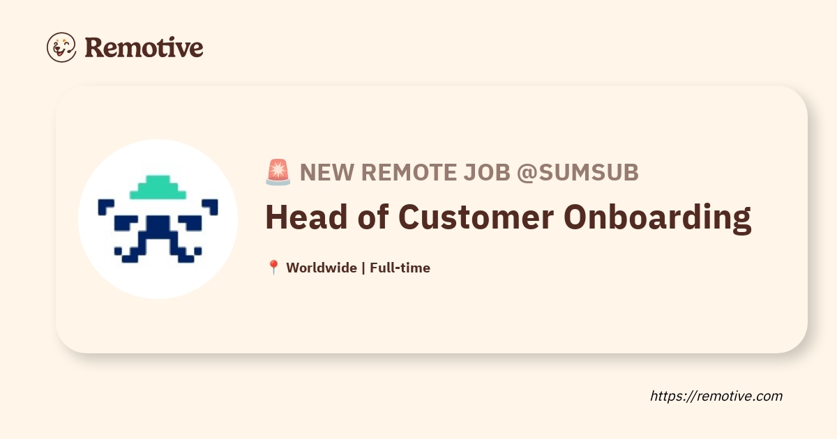 Head of Customer Onboarding