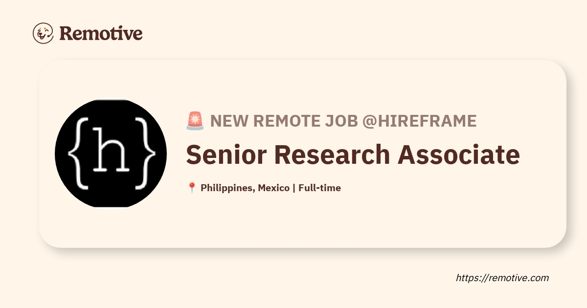 Senior Research Associate