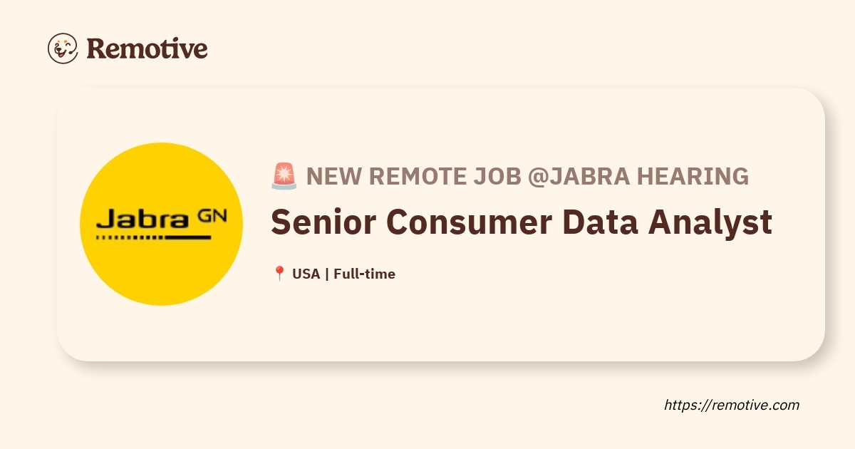 Senior Consumer Data Analyst