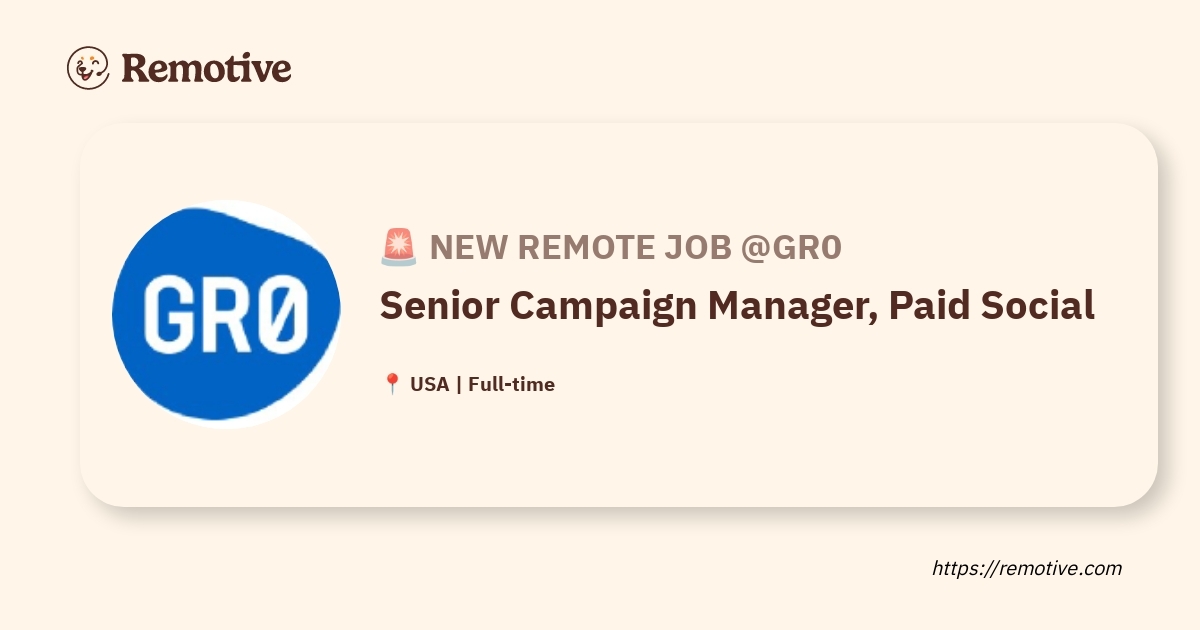 Senior Campaign Manager, Paid Social