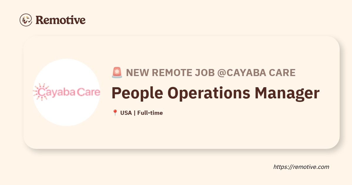 People Operations Manager