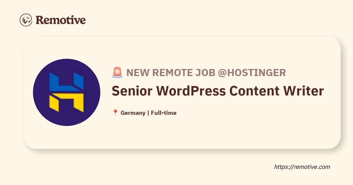 Senior WordPress Content Writer