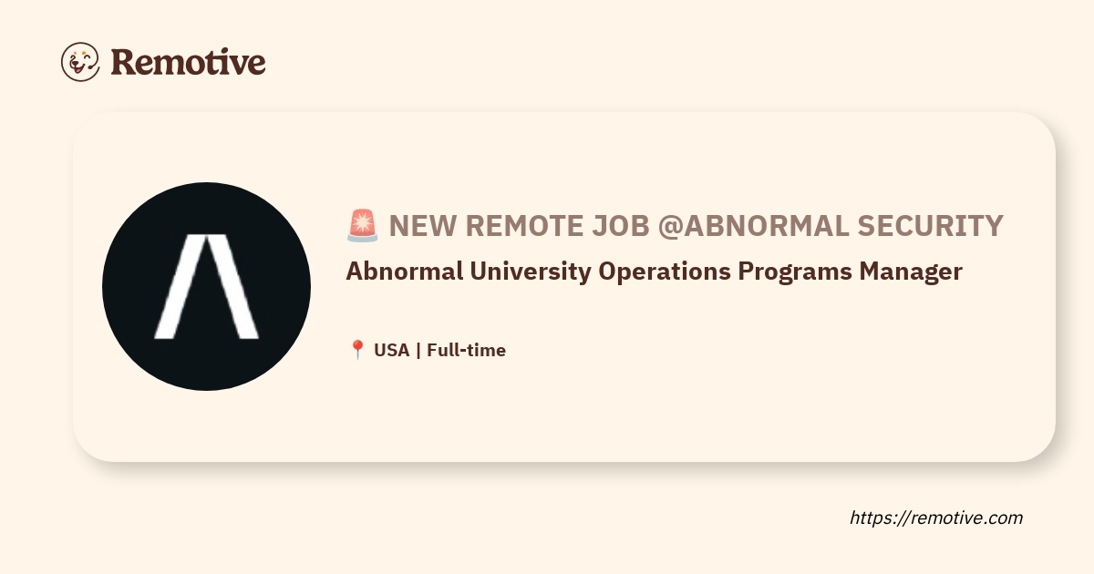 Abnormal University Operations Programs Manager