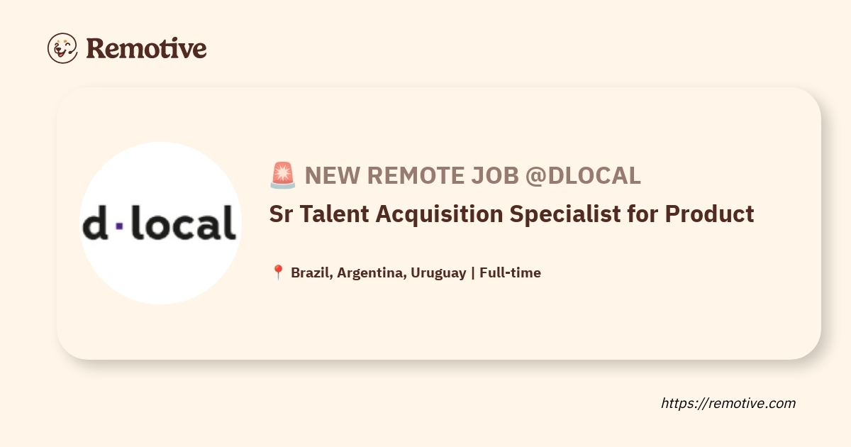 Sr Talent Acquisition Specialist for Product