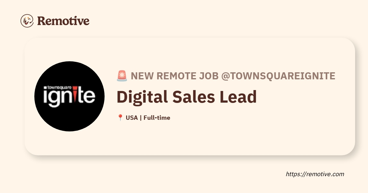 Digital Sales Lead