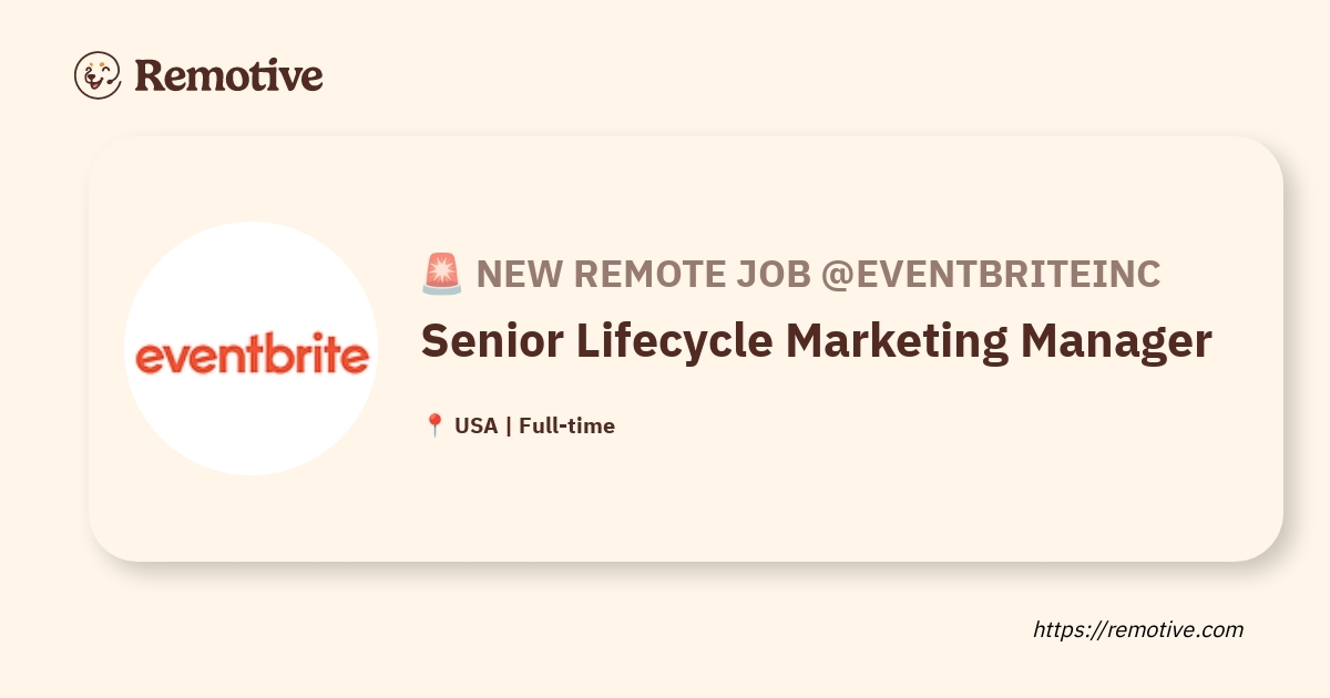 Senior Lifecycle Marketing Manager