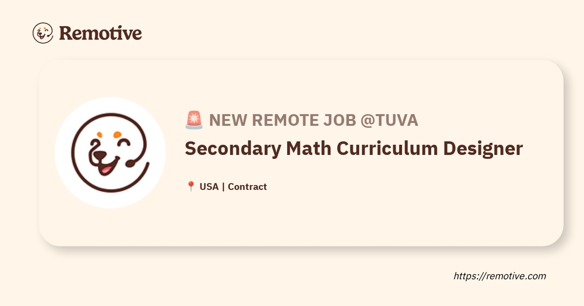 Secondary Math Curriculum Designer