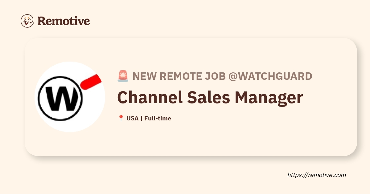 Channel Sales Manager