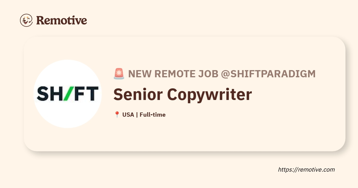 Senior Copywriter