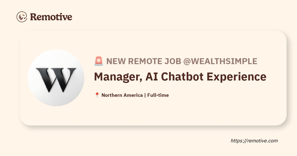 Manager, AI Chatbot Experience