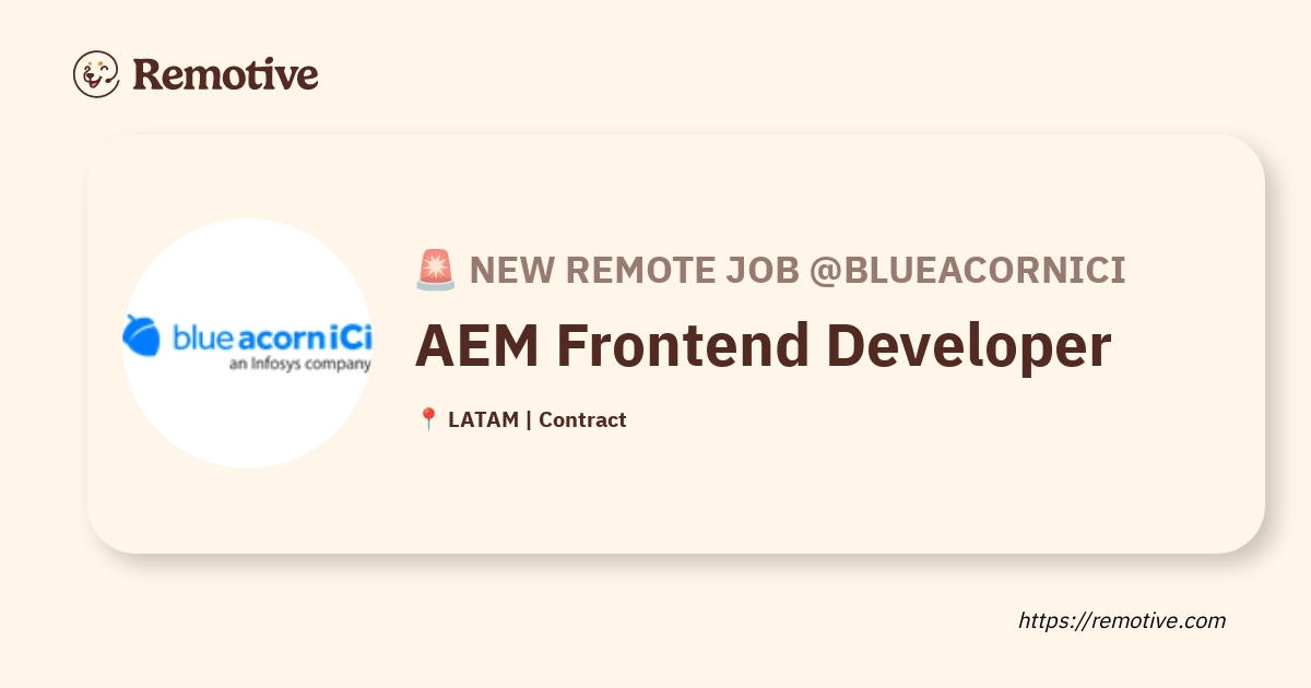 AEM Frontend Developer