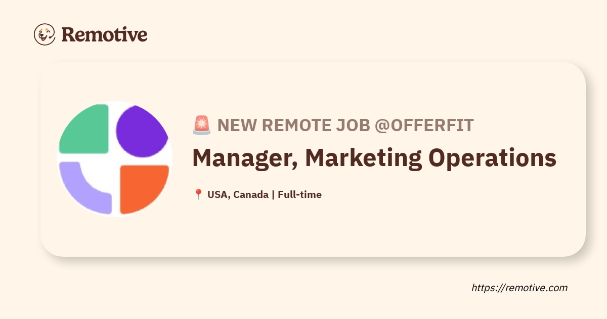 Manager, Marketing Operations