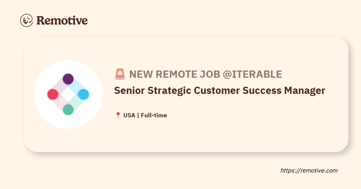 Senior Strategic Customer Success Manager