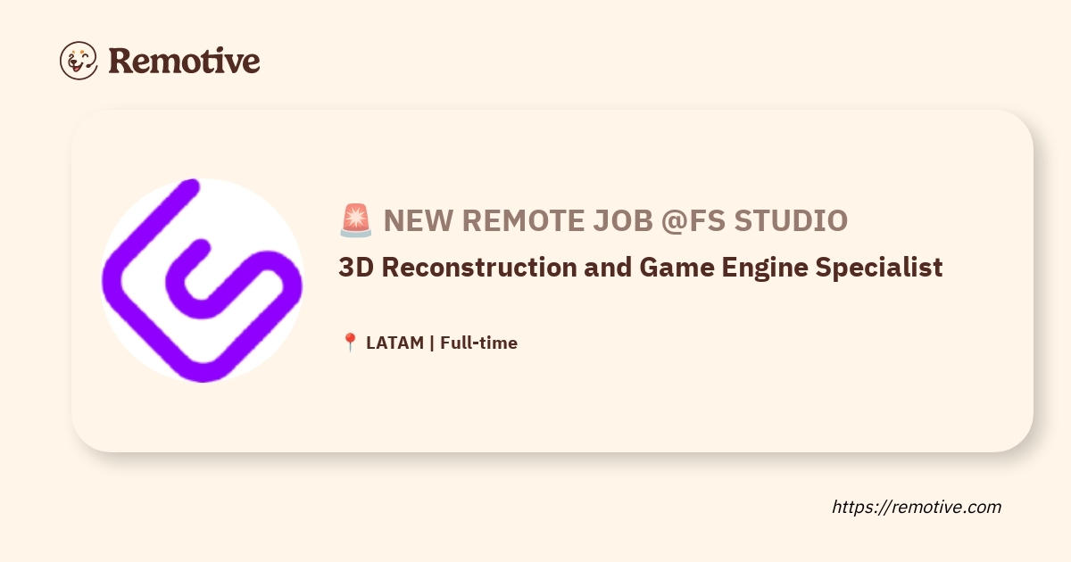 3D Reconstruction and Game Engine Specialist